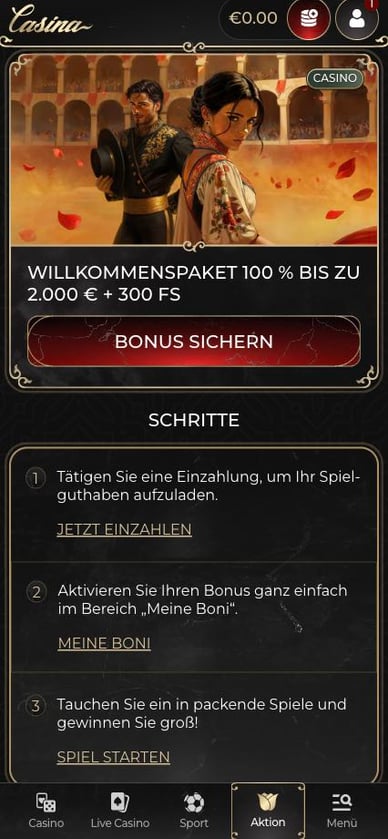 Willkommensangebot Casino Willkommensbonus Casino Casina