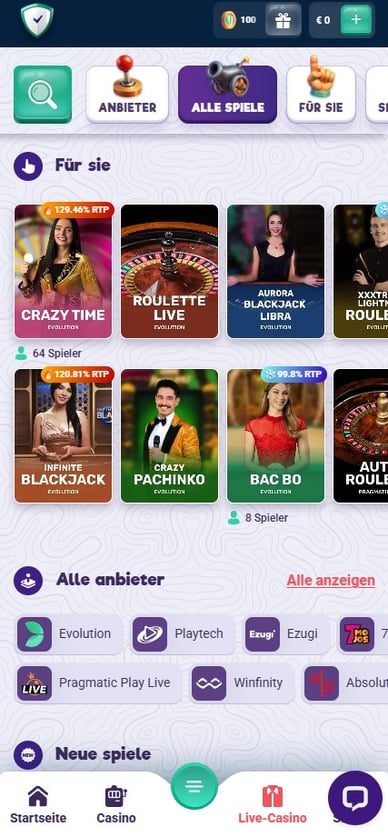 Casino mit Live Dealer Safecasino 1 Live Casino