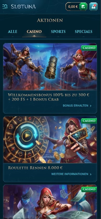 Casino Bonus Slotuna Сasino Bonus