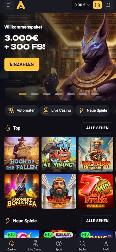 Mobile-Casino Amon Bet Mobile Casino