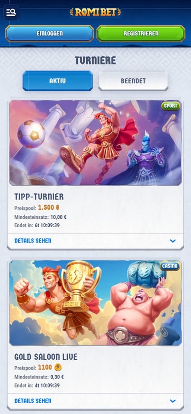 Turniere Romibetcasino