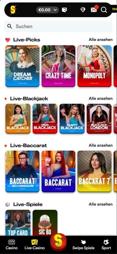 Shakebet Live Casino