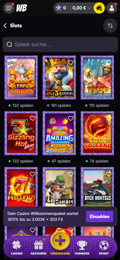 Spielautomaten im Casino Slots im Casino Online Woolbet