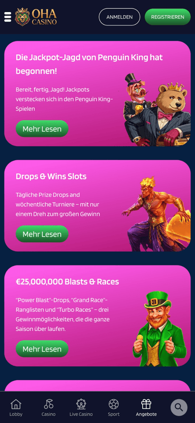 Die Sonderboni des OHA Casinos Zusätzliche Bonusangebote für Spieler im OHA Casino