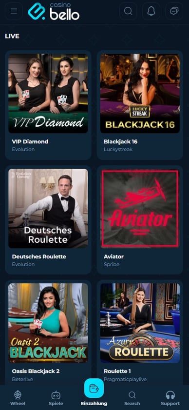 Casinobello Live Casino