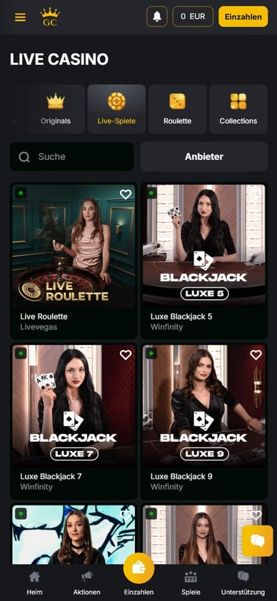 GoldenCrown Live Casino