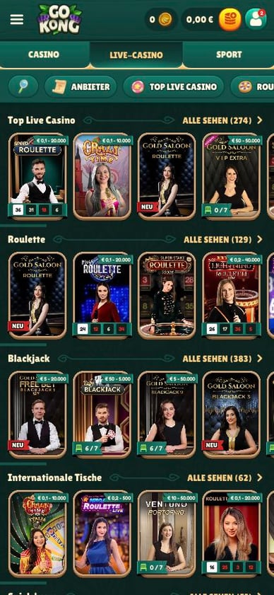 Casino mit Live-Dealern Gokong Live Casino