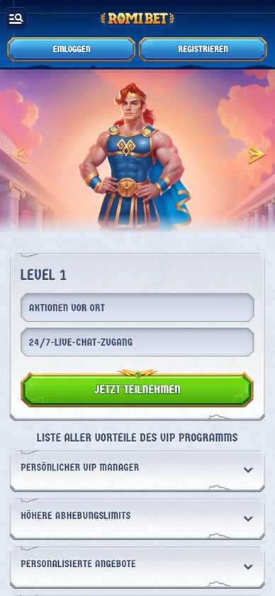 VIP im Casino RomiBet