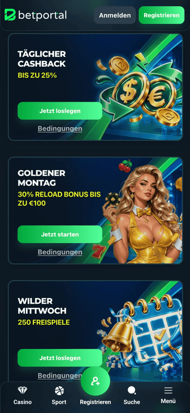 Der BetPortal Casino Bonus im Überblick Bonusangebote und Aktionen im BetPortal Casino