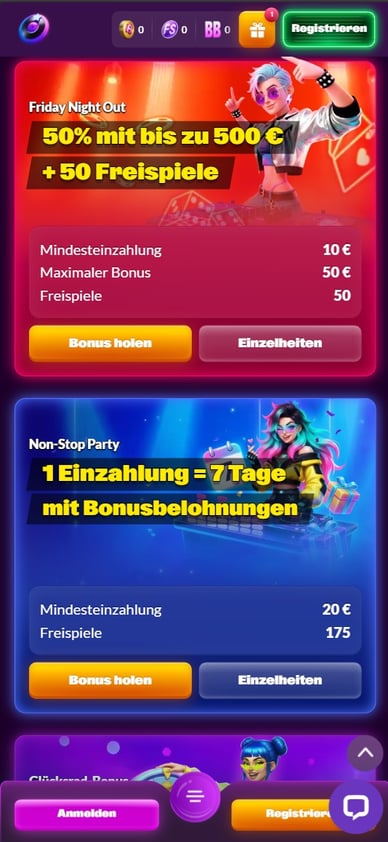 Bonuses im Casino Boni im Casino Slotrave