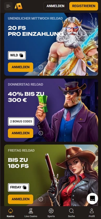 Bonuses im Casino Boni im Slotlair Deutschland