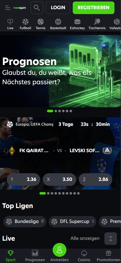Sport im Casino Sport im Casino Online Neo Spin