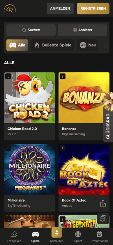Das Spieleangebot des Golden Ring Casinos Auswahl an Online-Glücksspielen bei Golden Ring