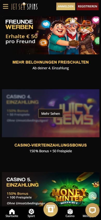 Boni im Casino Bonus im Jet Set Spin Casino