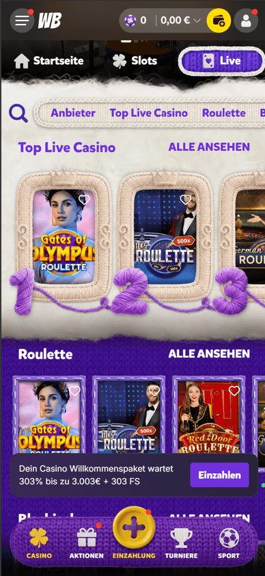 Live-Casino Live Woolbet Casino