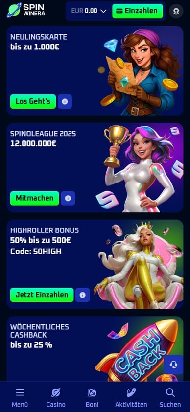 Boni im Spin Winera Casino