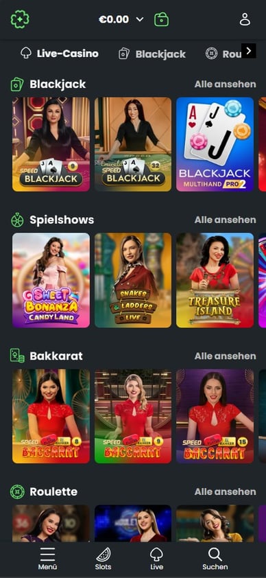 Casino mit Live Dealer Winningz Live Casino