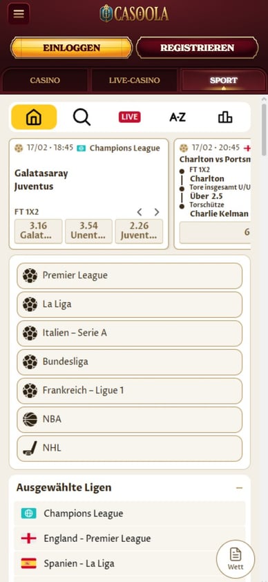 Casoola Casino Deutschland Sportwetten