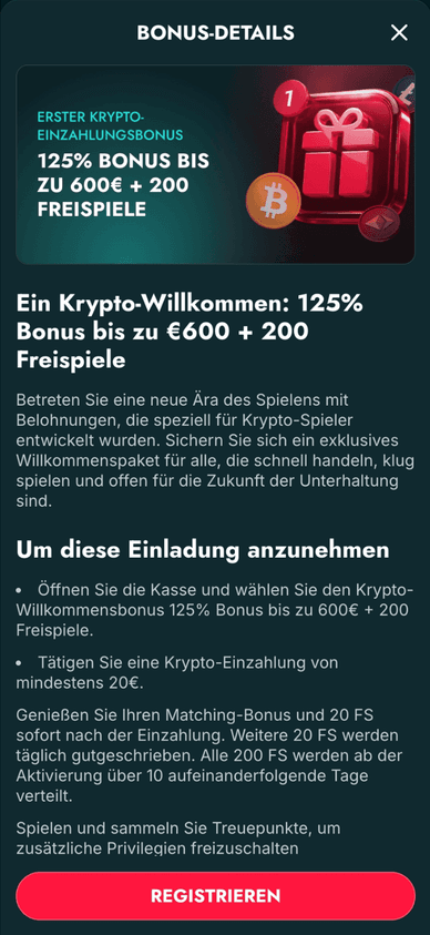 Das Krypto-Willkommenspaket von Gluckbet Bonuspaket für Krypto-Spieler bei Gluckbet