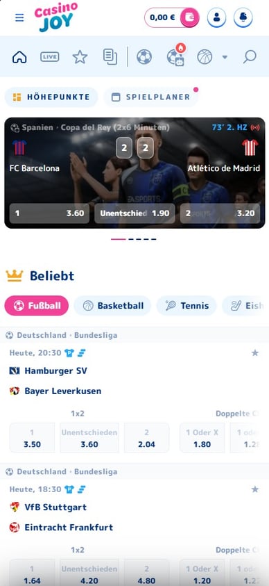 Casinojoy DE Sportwetten