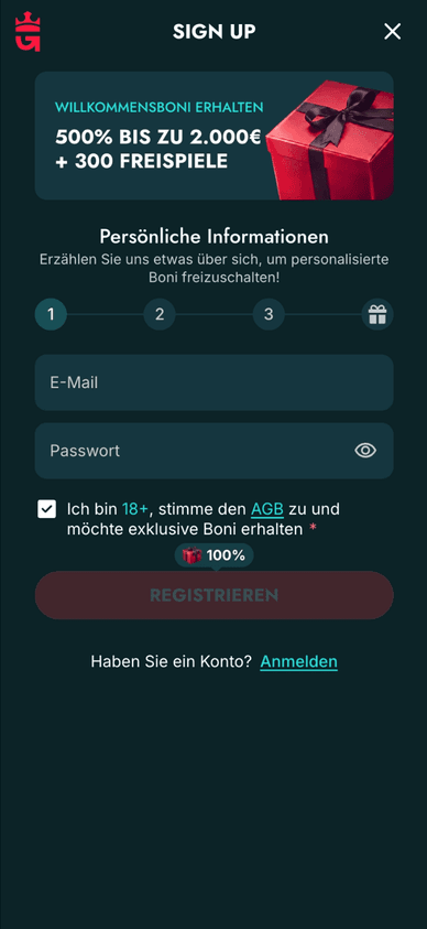 So funktioniert der Gluckbet Casino Login Anmeldung und Kontoerstellung im Gluckbet Casino
