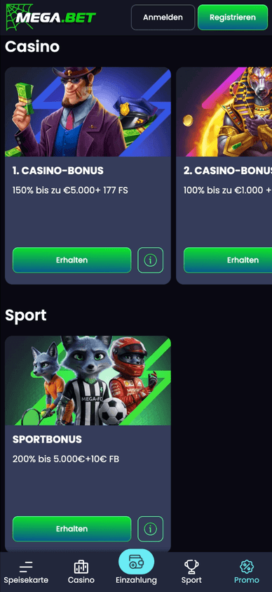 Der Mega.bet Casino Bonus im Überblick Bonusangebote und Aktionen im Mega.bet Casino