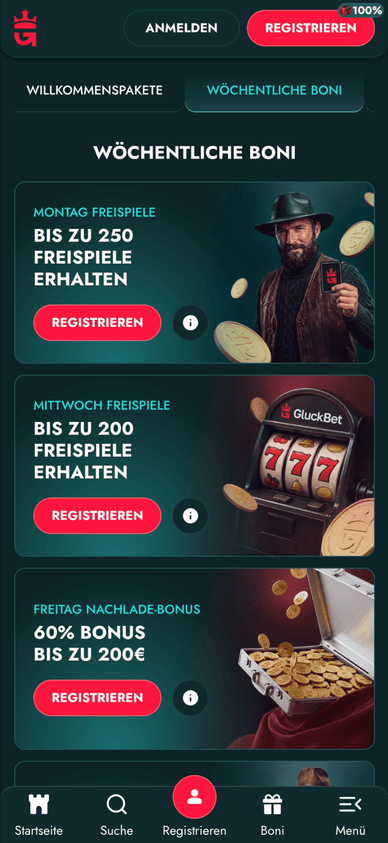 Die wöchentlichen Boni von Gluckbet Regelmäßige Bonusangebote für Gluckbet Spieler