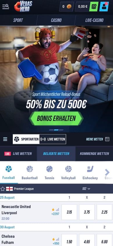 VegasHero Casino Mobile Version 