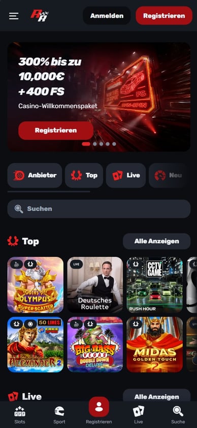 Mobil-Casino Red Racer Mobile Casino