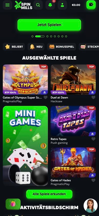 Spin Mills Mobile Casino