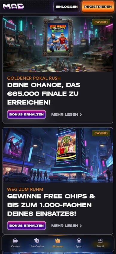 Boni im Casino Bonuses im Casino Mad