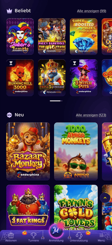 Das Spieleangebot des Maggico Casinos Auswahl an Online-Casinospielen bei Maggico