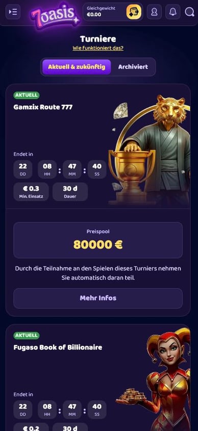 Casino Turniere Turniere 7oasis Online Casino