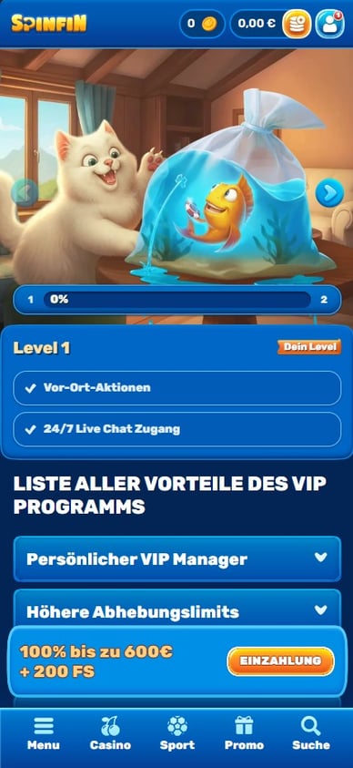 Casino VIP Club VIP-Programm im Spin Fin