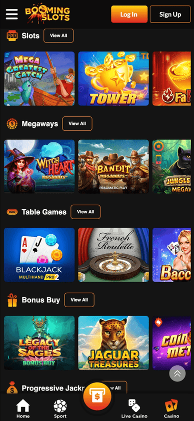 Das Glücksspielangebot von Booming Slots Auswahl an Online-Glücksspielen bei Booming Slots