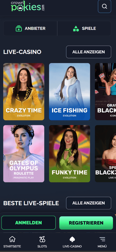 Live-Casino CrownPokies Live Casino