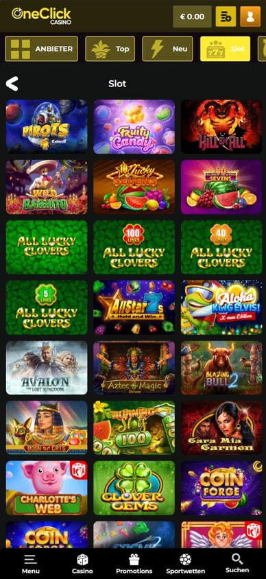 Online Casino One Click Slots