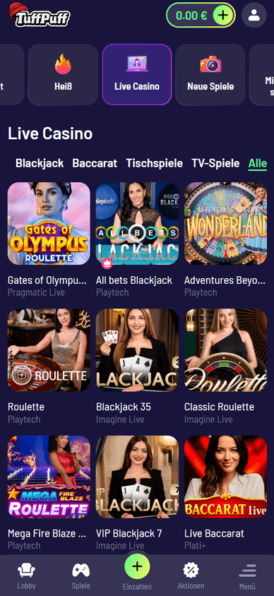 Live-Casino TuffPuff Live Casino