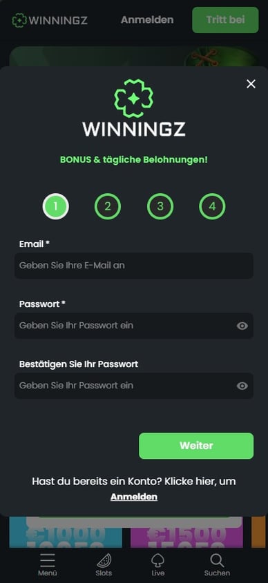 Casino Registrierung Winnigz Casino Anmeldung