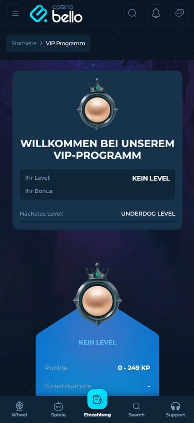 VIP-Program im Casino-Bello