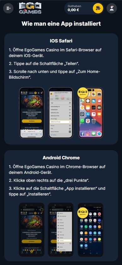 Casino Mobile Version Ego-Game Mobile Casino
