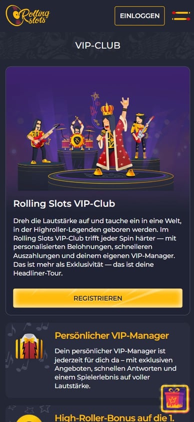 VIP-System im RollingSlotsCasino