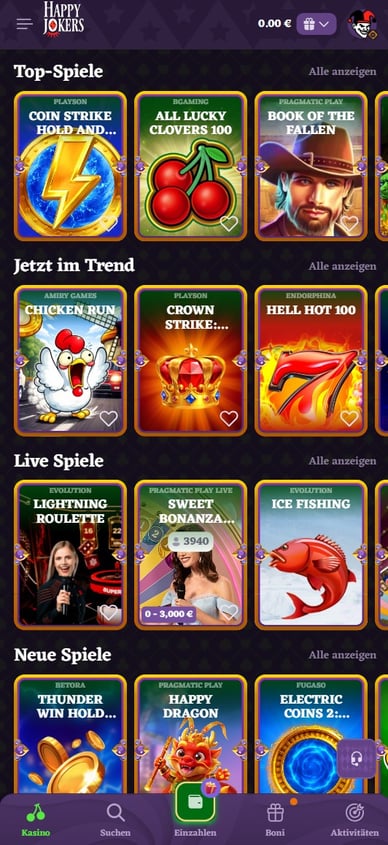 Spielautomaten im Casino HappyJokers-Casino Slots