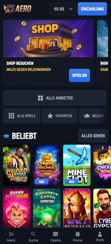 Aerobet Mobile Casino