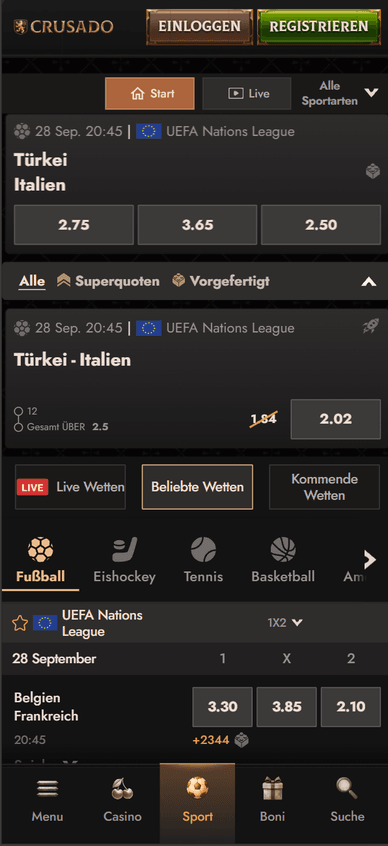 Sport im Casino Sportwetten im Casinocrusado