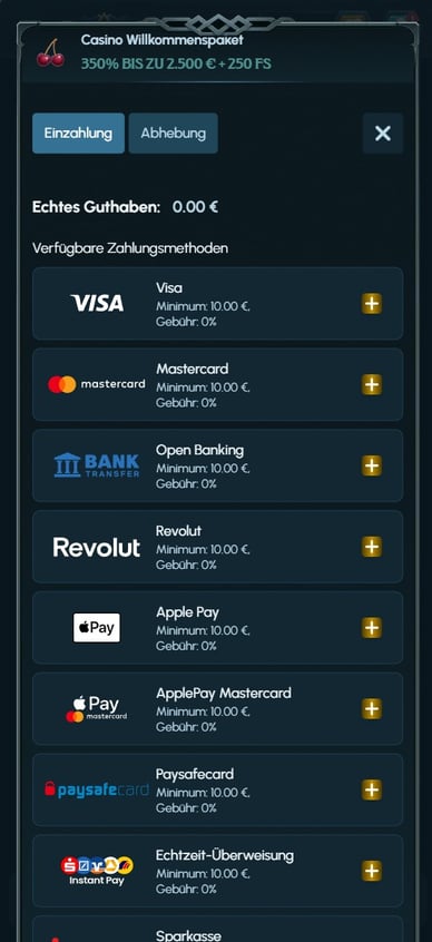 Ragnaro Casino Online Einzahlungsmethoden