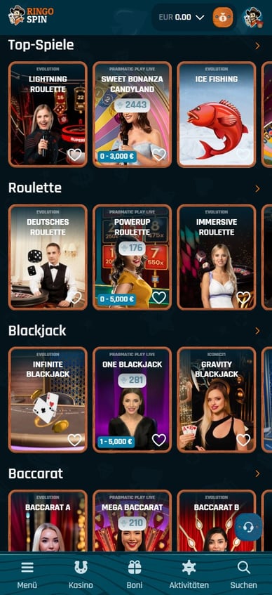 RingoSpin Live Casino