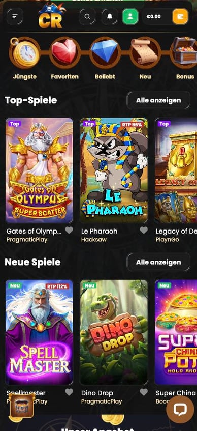 Corsaza Mobile Casino