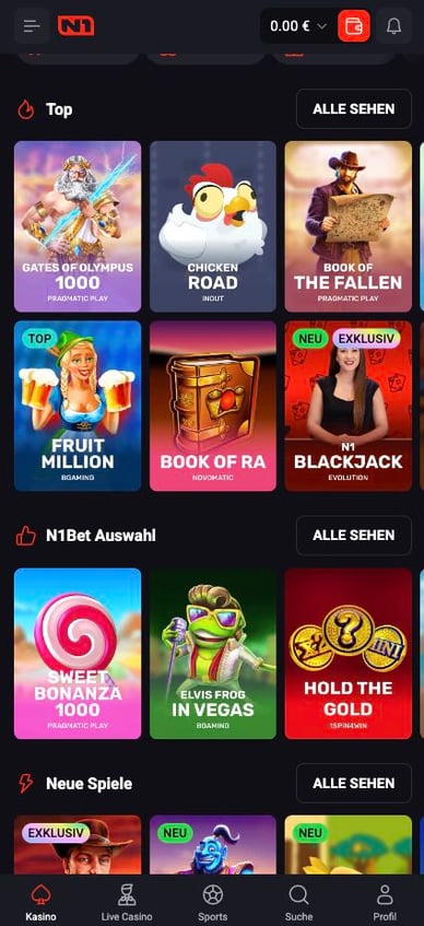 Spielautomaten N1 Bet Kasino