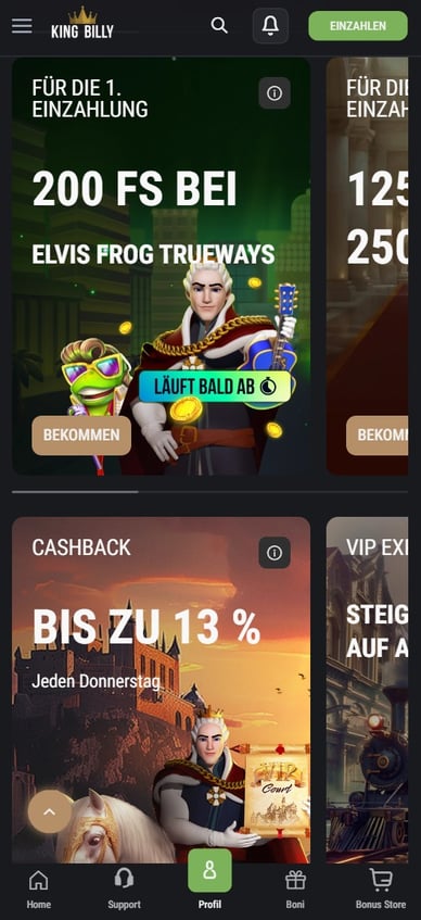 Boni im KingBilly-Casino